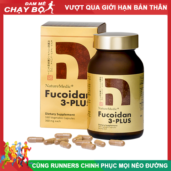 Fucoidan 3-Plus Nhật Bản hỗ trợ điều trị ung thư. Hộp 160 viên